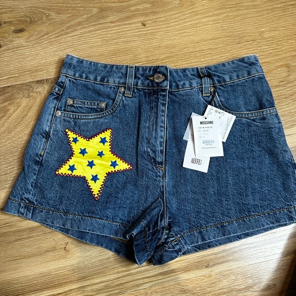 MOSCHINO couture M Denim shorts 8 short pockets loop new NWT - Picture 3 of 4